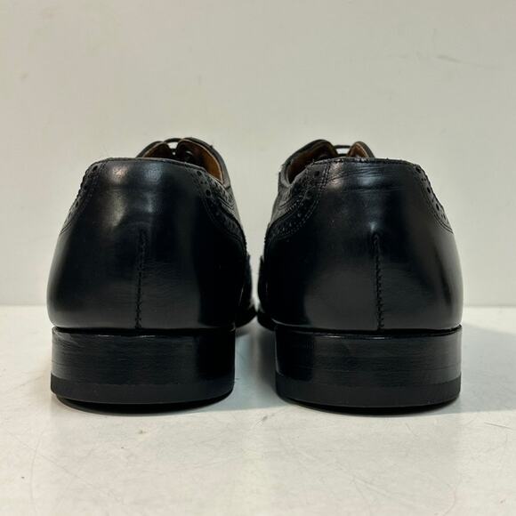 Rancourt & Co. x Ralph Lauren Wingtip Bal Oxford Black Calf Bench Made USA 9 D - Picture 7 of 14